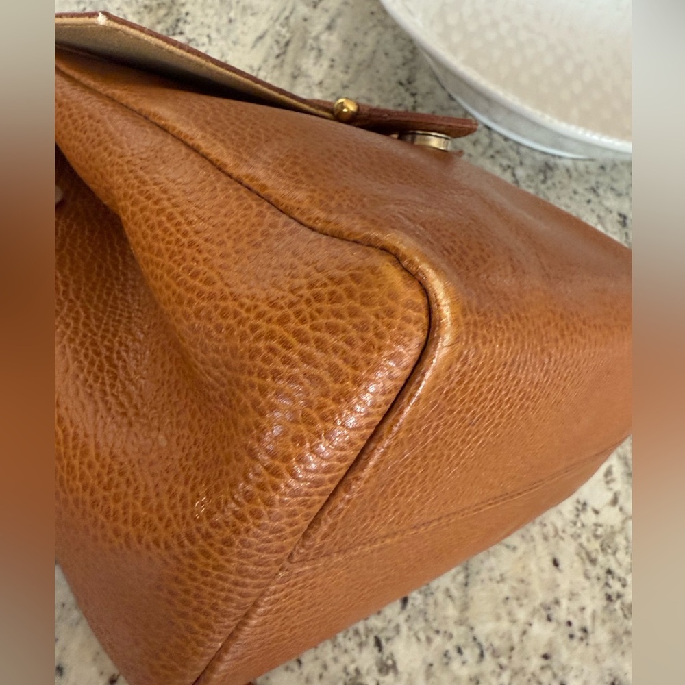 Vintage Furla Leather Purse Bag Tote Shoulder Handbag Removable Strap Classic - Picture 8 of 12